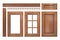 Front collection of wooden doors, drawer, column, cornice for kitchen cabinet