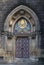 Front door of basilica of St Peter and St Paul in Vysehrad in