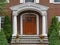 Front door with portico