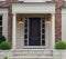 Front door with portico