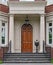 Front door with portico