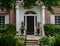 Front door with portico entrance