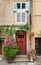 Front door of a residence in the old center of Cannes decorated