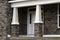 front door veranda and porch of a beautiful upscale house