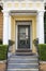 Front door, vertical with yellow paint