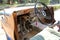 Front end and controls of an old small pickup truck