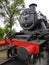 Front end of restored steam locomotive