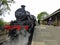 Front end of restored steam locomotive