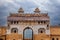 Front entrance of historic Amber fort in Jaipur city, India