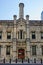 Front entrance of old, historic, and original Chicago water works building with castle architecture