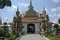 Front entrance to Wat Arun Ordination Hall in Bangkok, Thailand