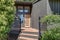 Front entry walkway path to for modern home real estate mortgage