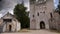 Front exterior of the ruined abbey of Jumieges, Normandy France