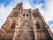 Front facade of Notre Dame Cathedral of Strasbourg, France