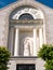 Front facade of Parish Church with statue of Saint John of Nepomuk, Woudrichem, Netherlands