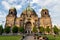 Front facade view on the Berliner Dom in Berlin city centre, Germany