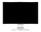 Front of flat monitor black screen computer, pc display digital wide screen and slim, icon of monitor modern lcd, symbol 3d modern