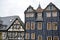 Front gables of half-timbered houses in Germany