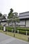 Front Garden with inland Canal of Higashi Honganji Temple in Kyoto City in Japan