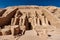 The front of the great temple of Abu Simbel dedicated to king Ramesses the Second now a UNESCO heritage site