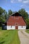 Front of a hip roofed barn