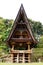 Front of a house at an old Batak village in Sumatra Samosir Island.