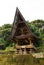 Front of a house at an old Batak village in Sumatra Samosir Island.