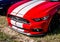 The front of the iconic Ford Mustang muscle car