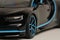 Front left hand wheel of a toy Bugatti Chiron sports car