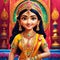 Front look of goddess lakshmi or parvati Generative AI