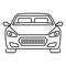 Front modern car icon, outline style