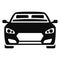 Front modern car icon, simple style