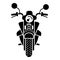 Front of motorbike icon, simple style