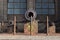 Front photo of Gol Gumbaz cannons, Bijapur, Karnataka, India