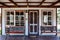 Front porch of a historic cabin in Australia.