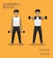 Front Raise Dumbbell Moves Manga Gym Set Illustration