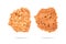 Front and rear crispy butter cookies on isolated background with clipping path. Sweet biscuit for coffee or tea