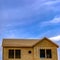 Front roof of home under construction copy space