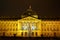 In front of the royal Palais of Brussels at Christmas time