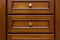 Front showcase cabinet or wardrobe wooden frame door and drawers