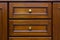 Front showcase cabinet or wardrobe wooden frame door and drawers