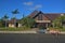 Front straight view of Small Airport of Ile Des Pins Island, New Caledonia