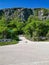 Front up close View of the Bluff the rock structure cliff in Cayman Brac Cayman islands