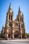 Front vertical view of St. Peter`s Cathedral facade an Anglican cathedral church in Adelaide SA Australia