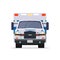 Front view of ambulance car