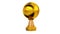 Front view of basketball gold trophy in infinite rotation