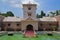 Front view of the bathing complex facade at Taman Sari Water Castle, Yogyakarta, Indonesia