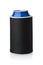 Front view of black neoprene can koozie holder