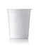 Front view of blank dairy plastic cup