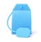 Front view of blue silicone tea Infuser